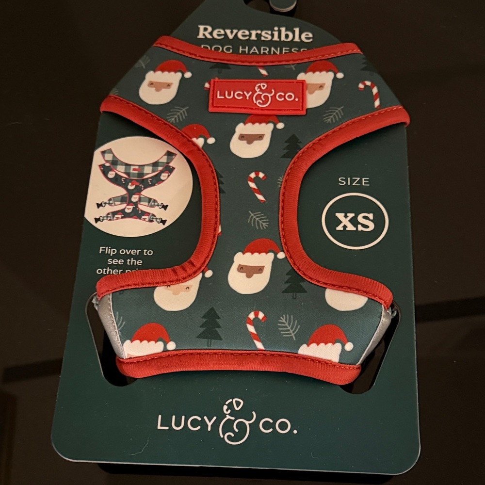 Lucy Holiday Santa and Candy Cane Harness